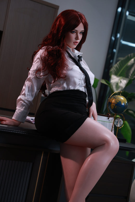 172cm/5ft8 D-cup Realistic Skin Texture Electronic Vibrating Vagina Silicone Sex Doll – Elina