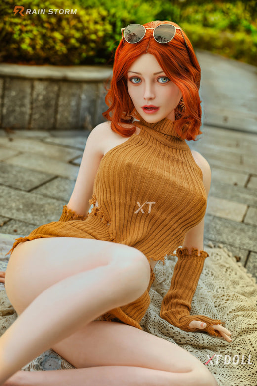 163cm/5ft4 F-cup MILF Redhead Silicone Sex Doll - Nancy