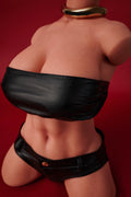 ☁️ CLM ULW ☁️ 60cm/1ft12 F-Cup Silicone Torso Sex Doll - #663 Black