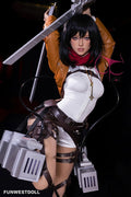 159cm/5ft3 A-cup Anime Mikasa Ackerman | Attack on Titan TPE Sex Doll - #035 Chloe
